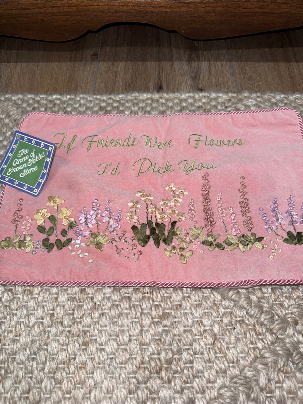 Anne of Green Gables Store Velvet Embroidered Pillow Cover 15.5x9.5